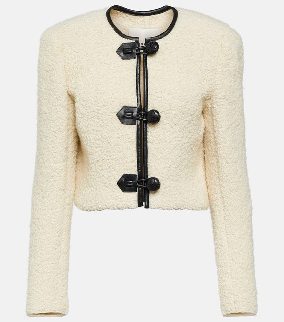 Isabel Marant Gradilia leather-trimmed wool jacket