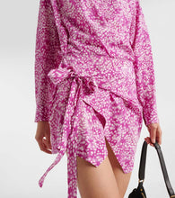 Isabel Marant Habla draped silk-blend minidress