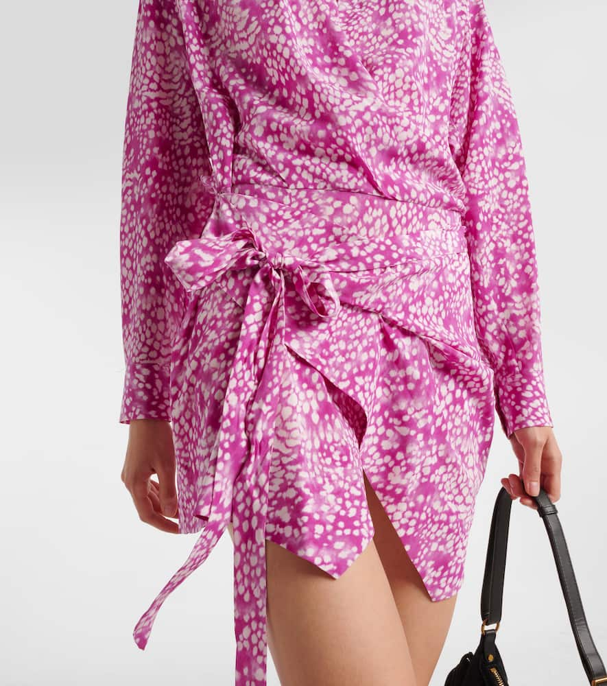 Isabel Marant Habla draped silk-blend minidress