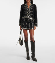 Isabel Marant Hady embellished cotton velvet jacket