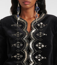 Isabel Marant Hady embellished cotton velvet jacket