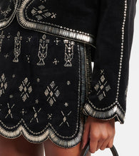 Isabel Marant Hady embellished cotton velvet jacket