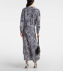 Isabel Marant Hanane ruffled printed silk-blend maxi dress