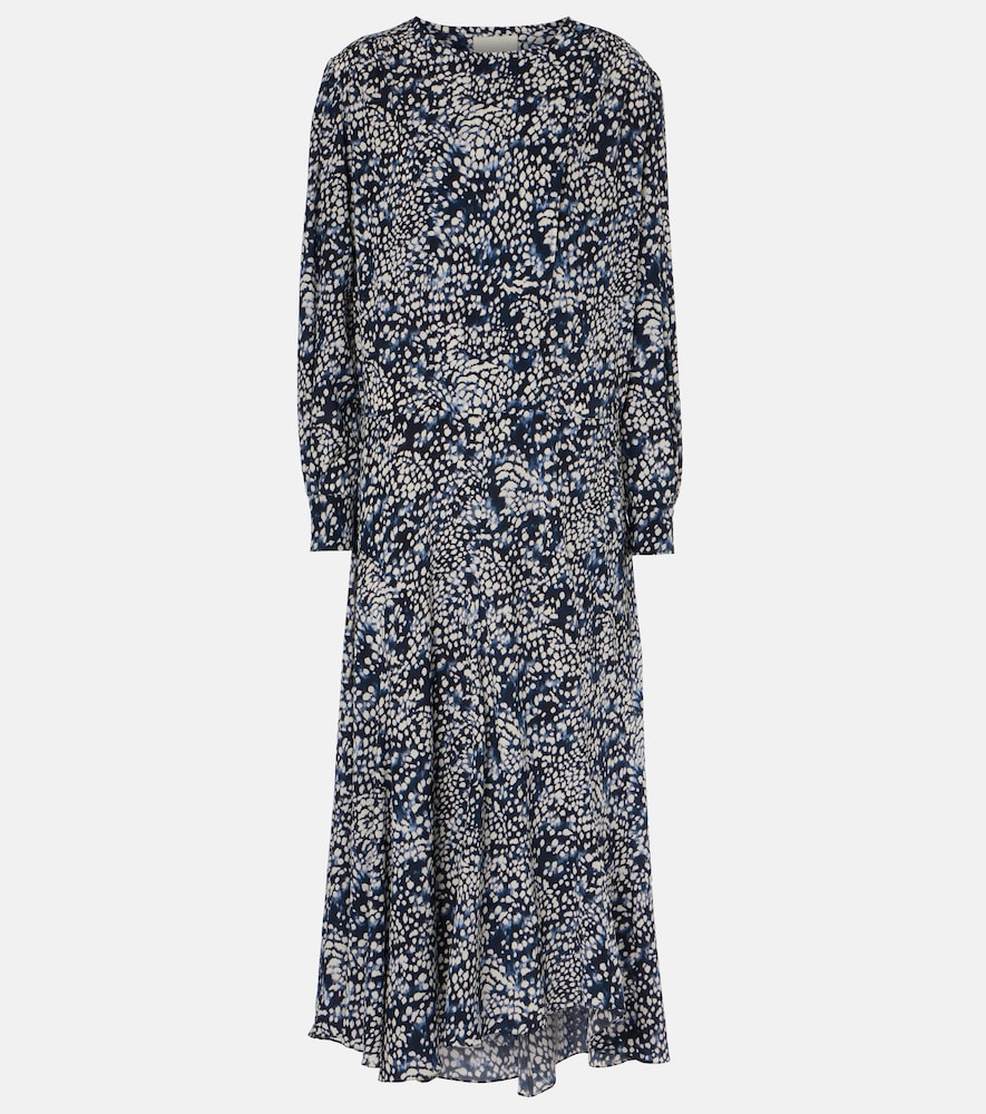 Isabel Marant Hanane ruffled printed silk-blend maxi dress. Isabel Marant Hanane 荷叶边印花真丝混纺长裙