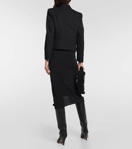 Isabel Marant Hastagd cropped wool tuxedo jacket