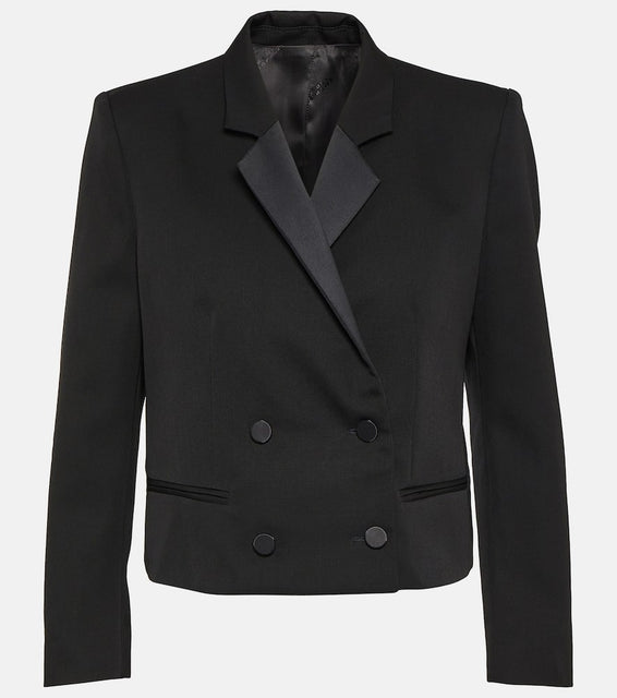 Isabel Marant Hastagd cropped wool tuxedo jacket