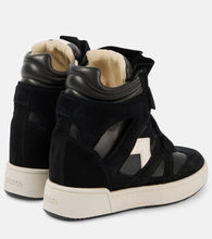 Isabel Marant IM3 suede-trimmed wedge high-top sneakers