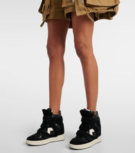 Isabel Marant IM3 suede-trimmed wedge high-top sneakers