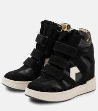 Isabel Marant IM3 suede-trimmed wedge high-top sneakers