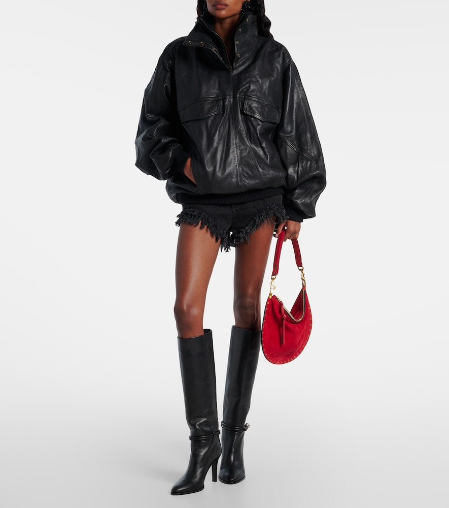 Isabel Marant Ieva Button 90 leather knee-high boots