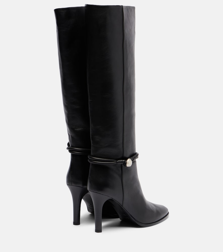 Isabel Marant Ieva Button 90 leather knee-high boots