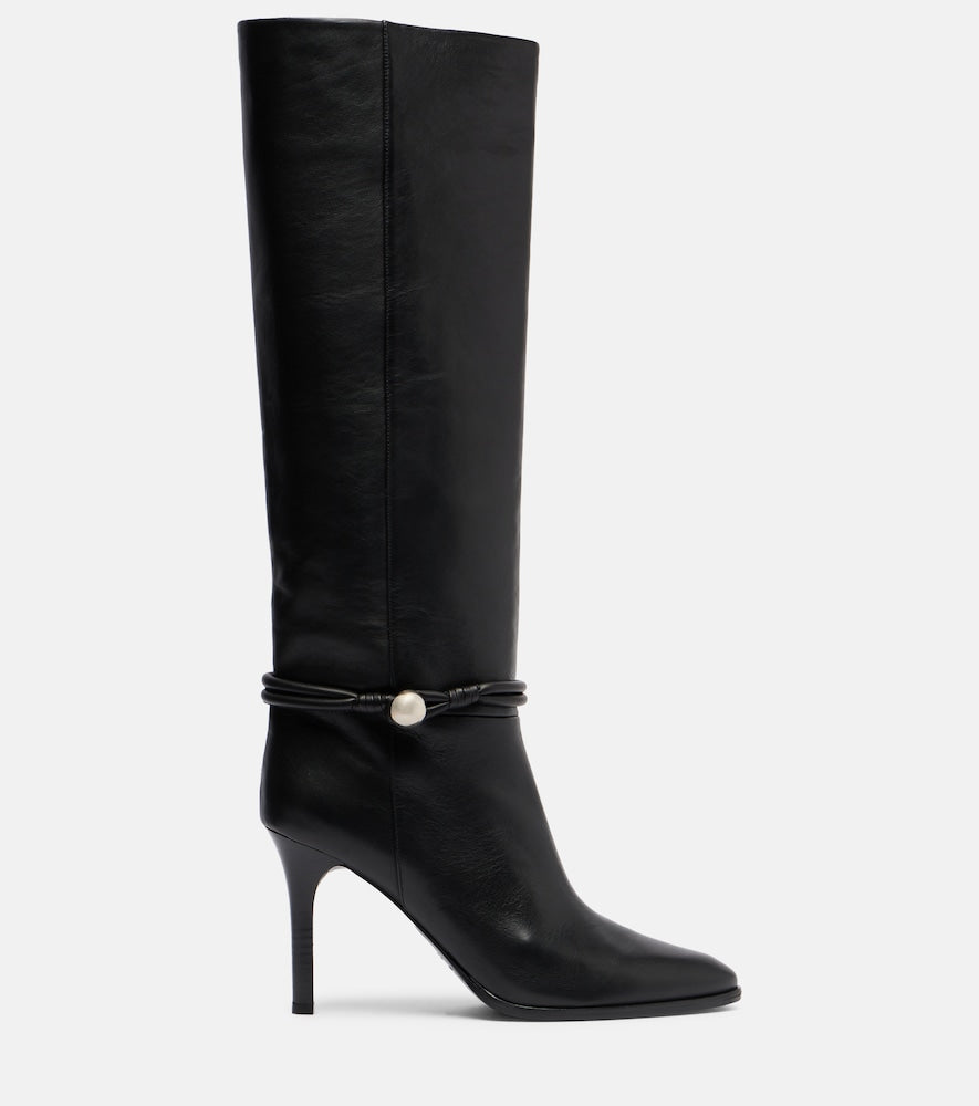 Isabel Marant Ieva Button 90 leather knee-high boots