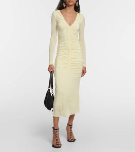 Isabel Marant Laly gathered jersey midi dress