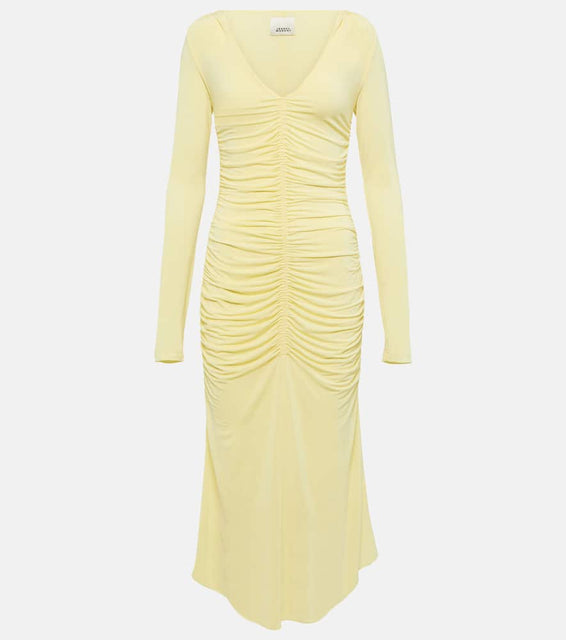 Isabel Marant Laly gathered jersey midi dress