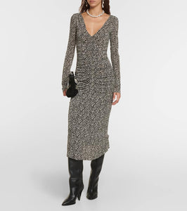 Isabel Marant Laly printed jersey midi dress