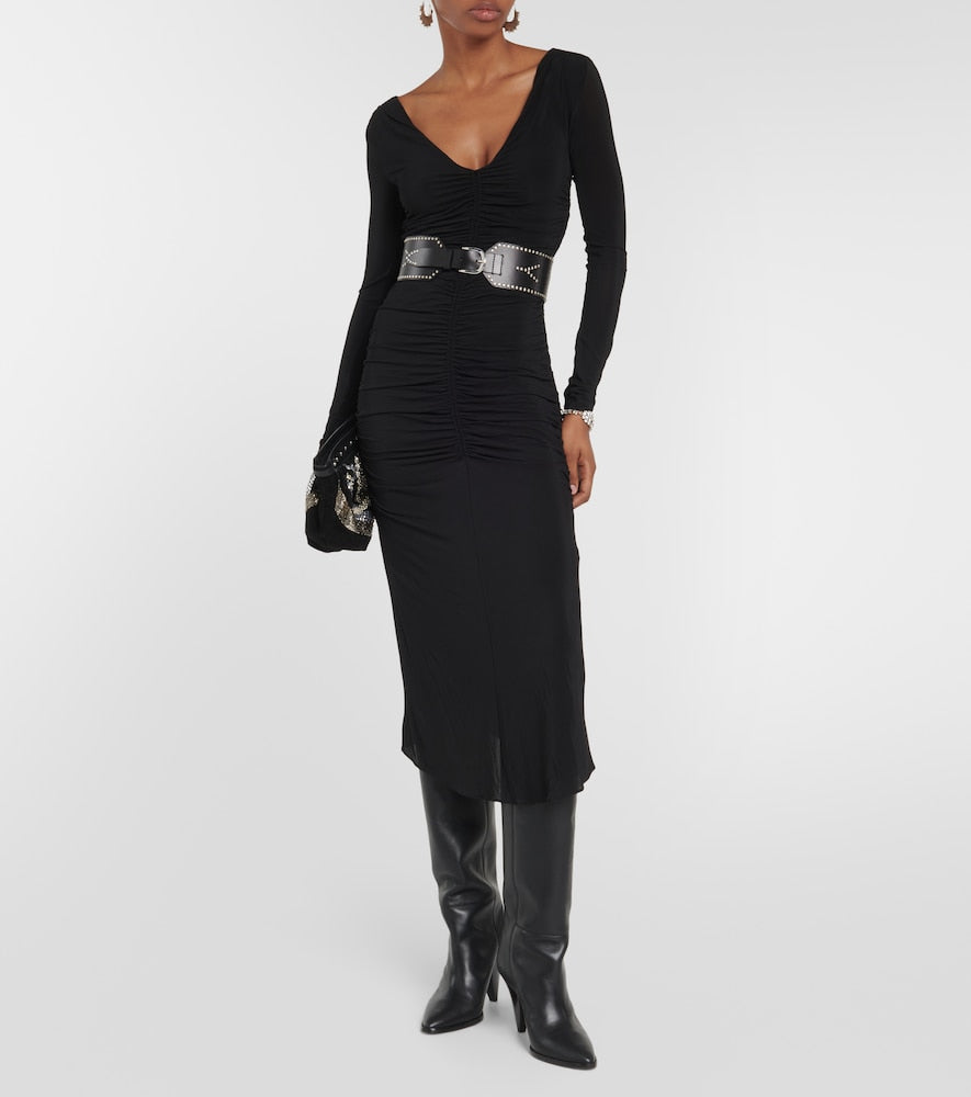 Isabel Marant Laly ruched jersey midi dress
