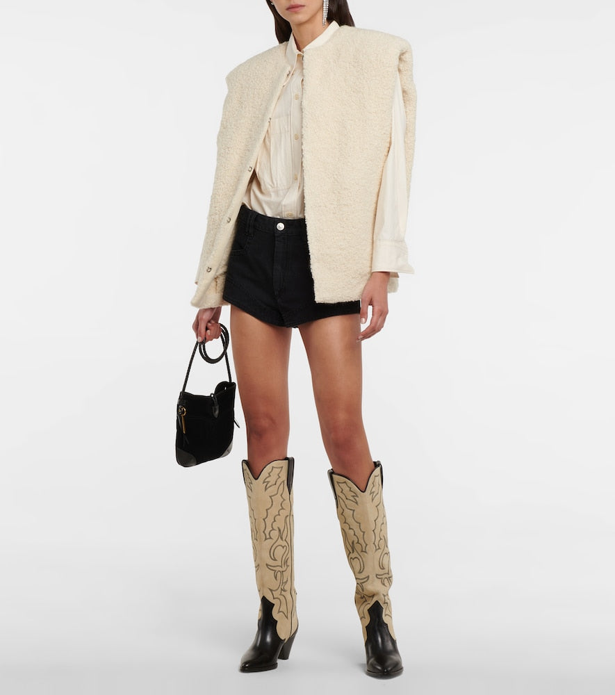 Isabel Marant Leila leather and suede cowboy boots