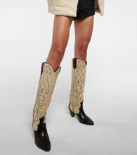 Isabel Marant Leila leather and suede cowboy boots