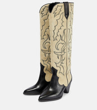 Isabel Marant Leila leather and suede cowboy boots