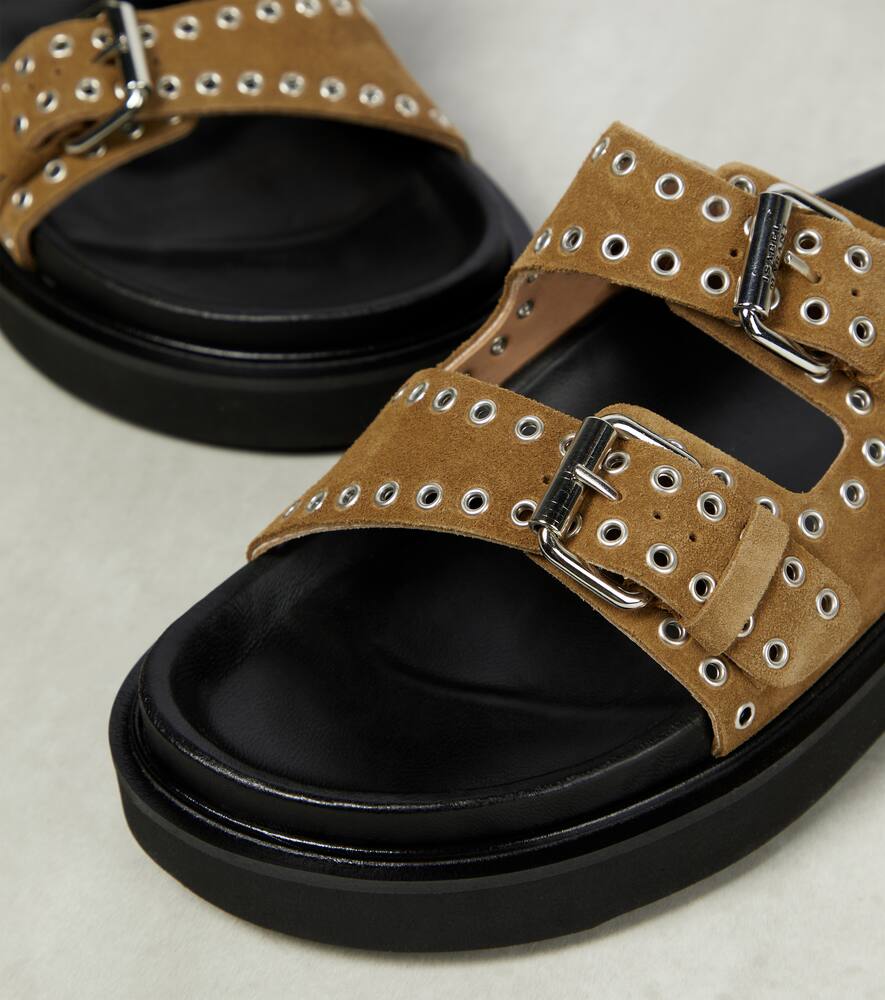 Isabel Marant Lennya embellished suede sandals