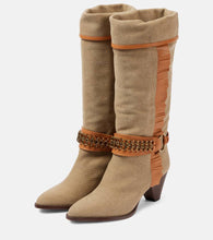 Isabel Marant Levon canvas cowboy boots