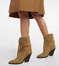 Isabel Marant Leyane suede mid-calf cowboy boots