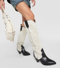 Isabel Marant Liela leather and suede cowboy boots