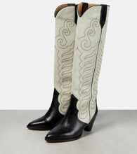 Isabel Marant Liela leather and suede cowboy boots