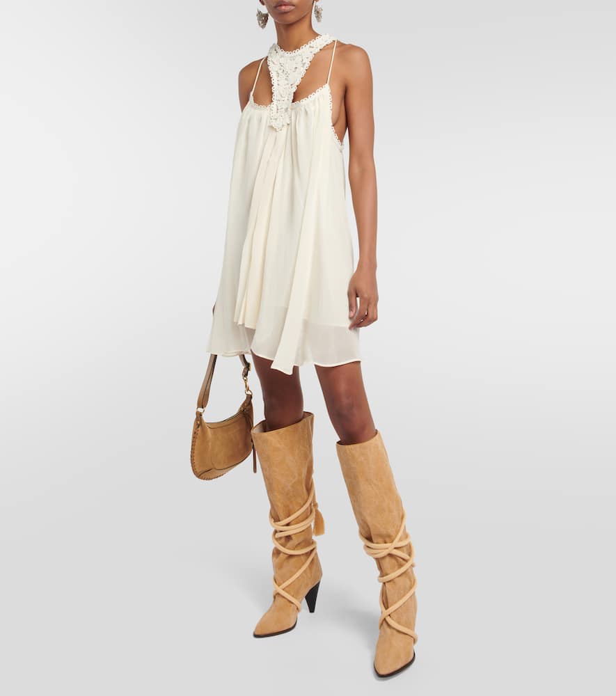 Isabel Marant Lophie canvas knee-high boots