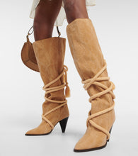 Isabel Marant Lophie canvas knee-high boots