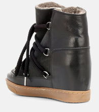 Isabel Marant Nowles shearling-trimmed leather ankle boots
