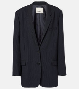 Isabel Marant Oceanyga striped cr√É¬™pe blazer