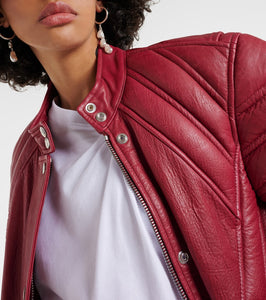 Isabel Marant Padded paneled leather biker jacket