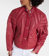 Isabel Marant Padded paneled leather biker jacket