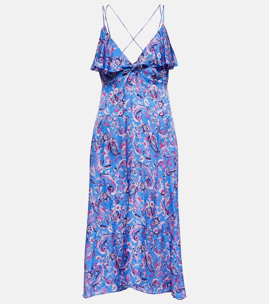 Isabel Marant Paysa printed silk-blend midi dress. Isabel Marant Paysa 印花真丝混纺中长连衣裙