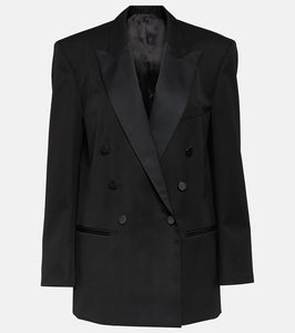 Isabel Marant Peagan satin-trimmed wool tuxedo jacket