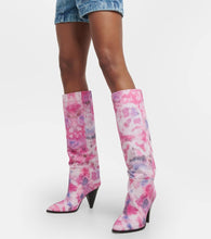 Isabel Marant Ririo printed leather knee-high boots