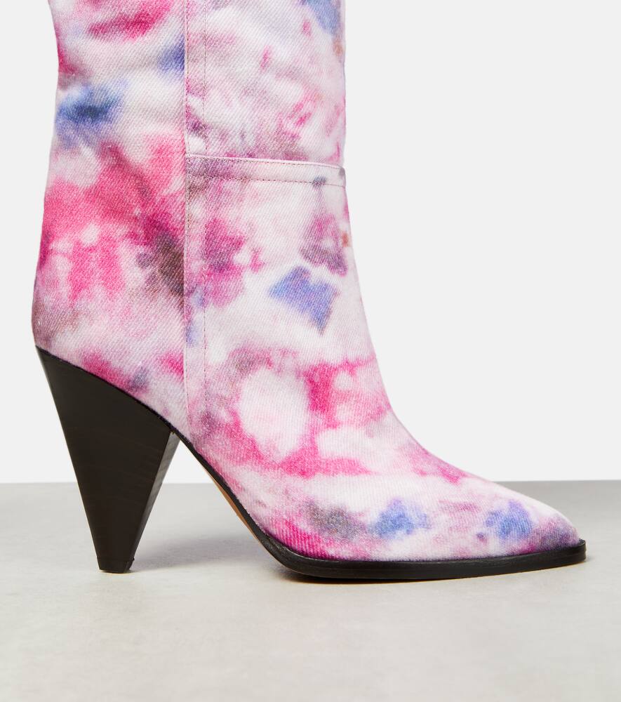 Isabel Marant Ririo printed leather knee-high boots