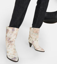 Isabel Marant Rouxa printed canvas ankle boots