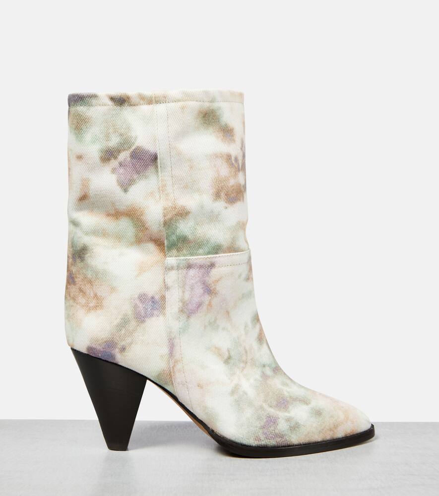 Isabel Marant Rouxa printed canvas ankle boots