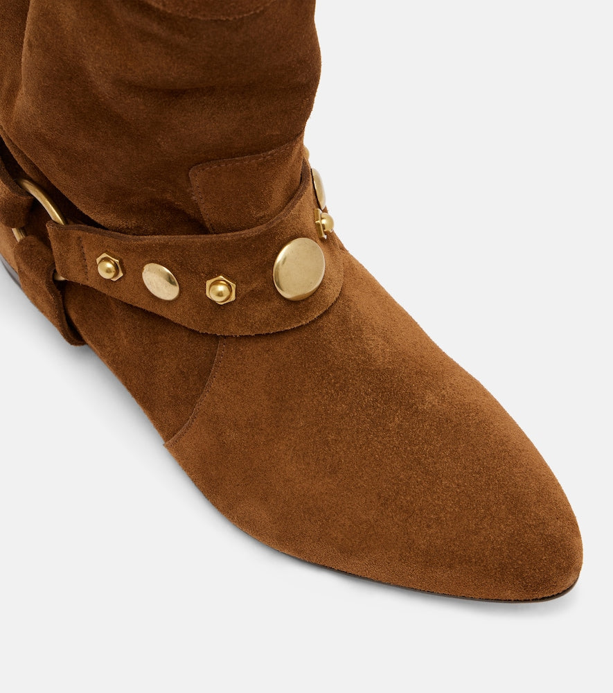 Isabel Marant Stania studded suede ankle boots