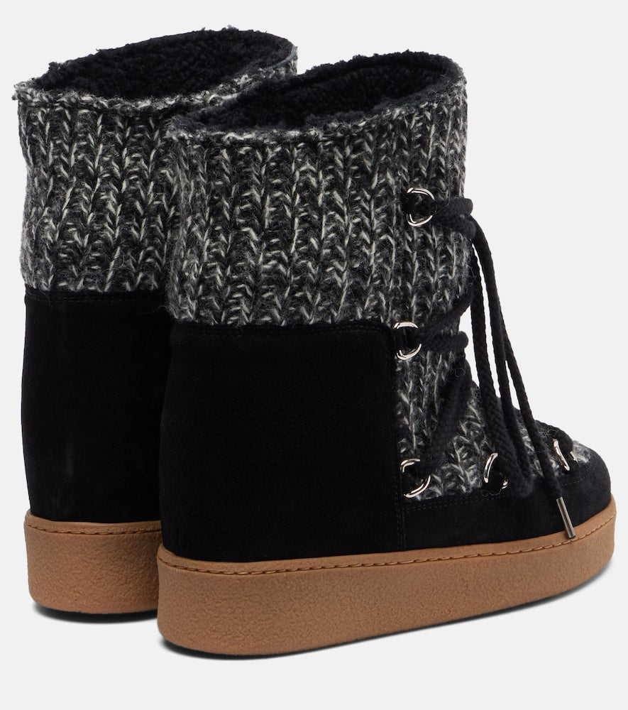 Isabel Marant Suede-trimmed snow boots