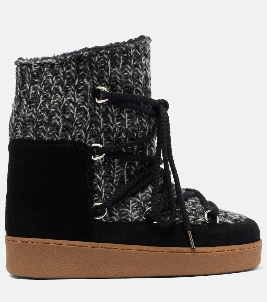 Isabel Marant Suede-trimmed snow boots