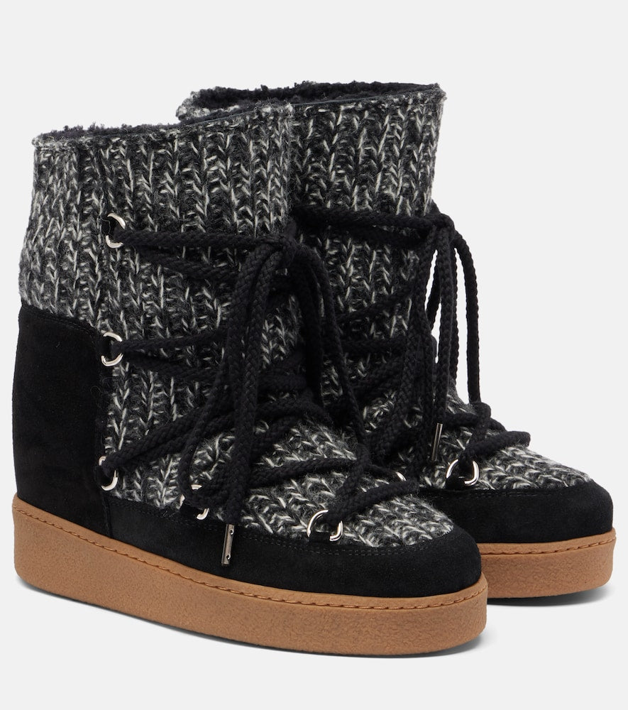 Isabel Marant Suede-trimmed snow boots