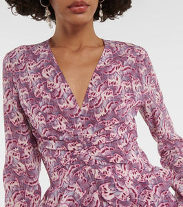 Isabel Marant Usmara printed silk-blend minidress