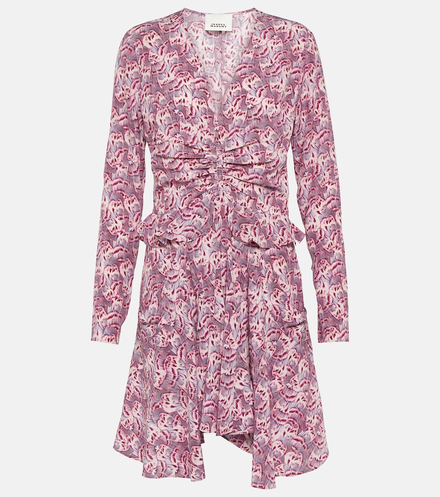 Isabel Marant Usmara printed silk-blend minidress. Isabel Marant Usmara 印花真丝混纺迷你连衣裙
