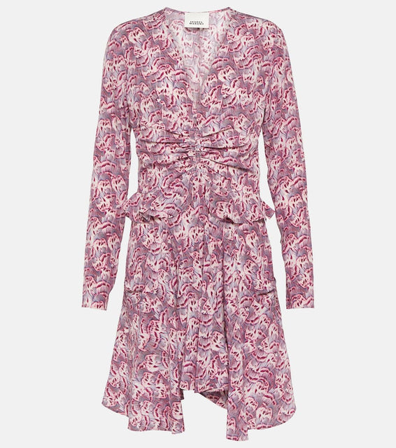 Isabel Marant Usmara printed silk-blend minidress