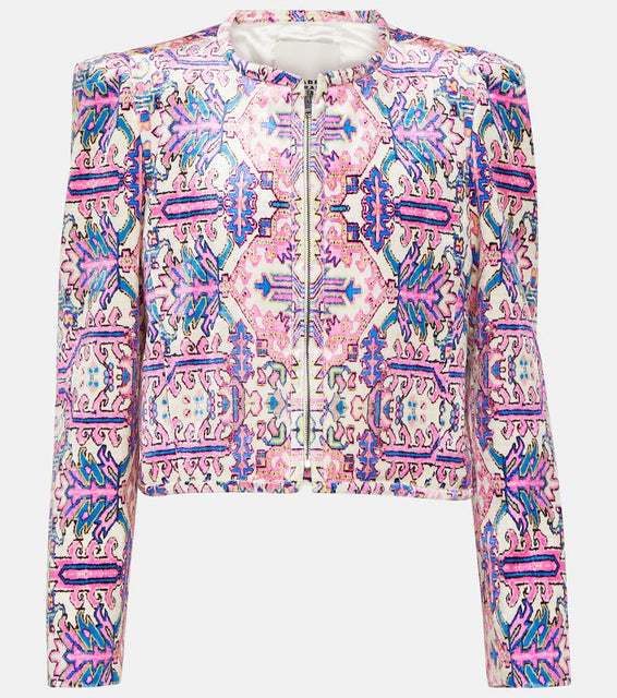 Isabel Marant Valian printed cropped jacket