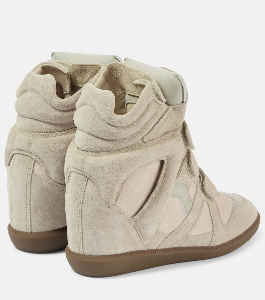Beige Isabel Marant Bekett suede sneakers - High Top Sneakers
