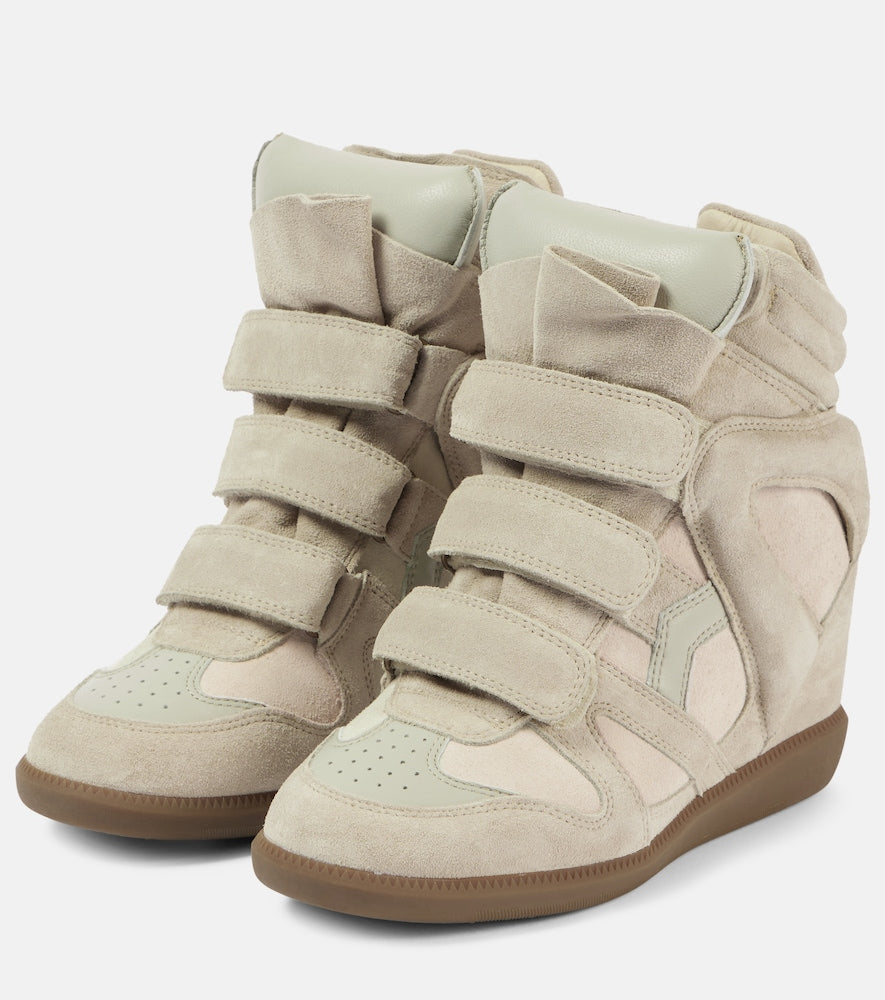 Beige Isabel Marant Bekett suede sneakers - High Top Sneakers